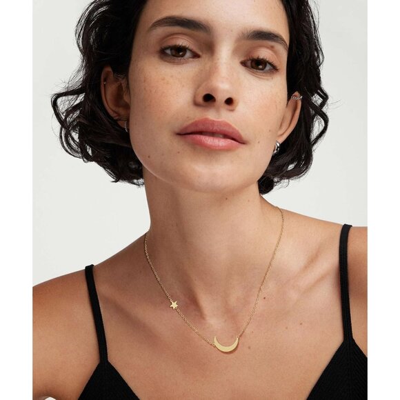 Tiny Love Heart Star Pendant Necklace - Dainty 14k Gold Plated for Layering - Picture 5 of 9